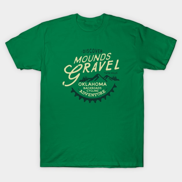 Mounds Gravel Cycling Adventure - Green T-Shirt by jbfatcats